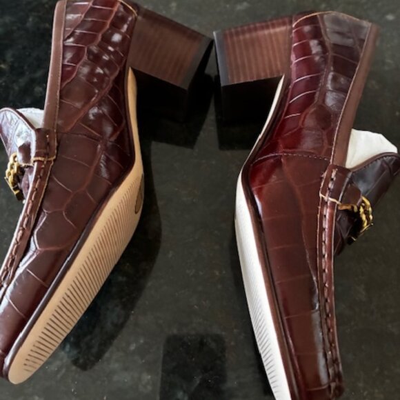 Lauren Ralph Lauren Womens Winslet Crocodile-Embossed Leather Pump - SZ 7 NEW; - Picture 2 of 8